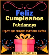 GIF Mensaje de cumpleaños Fabriannys